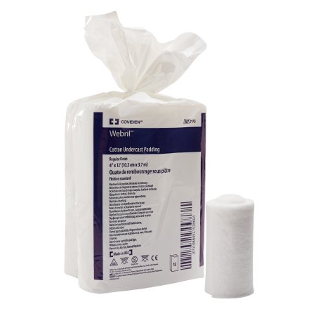 Padding Cast Padding Undercast Webril™ 4 Inch X 4 Yard Cotton NonSterile (12/BG 6BG/CS) by Cardinal  ID 3175-